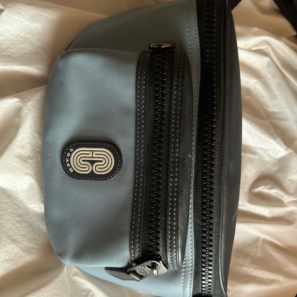 Coach Black and Gray Belt Bag with Sleek Design